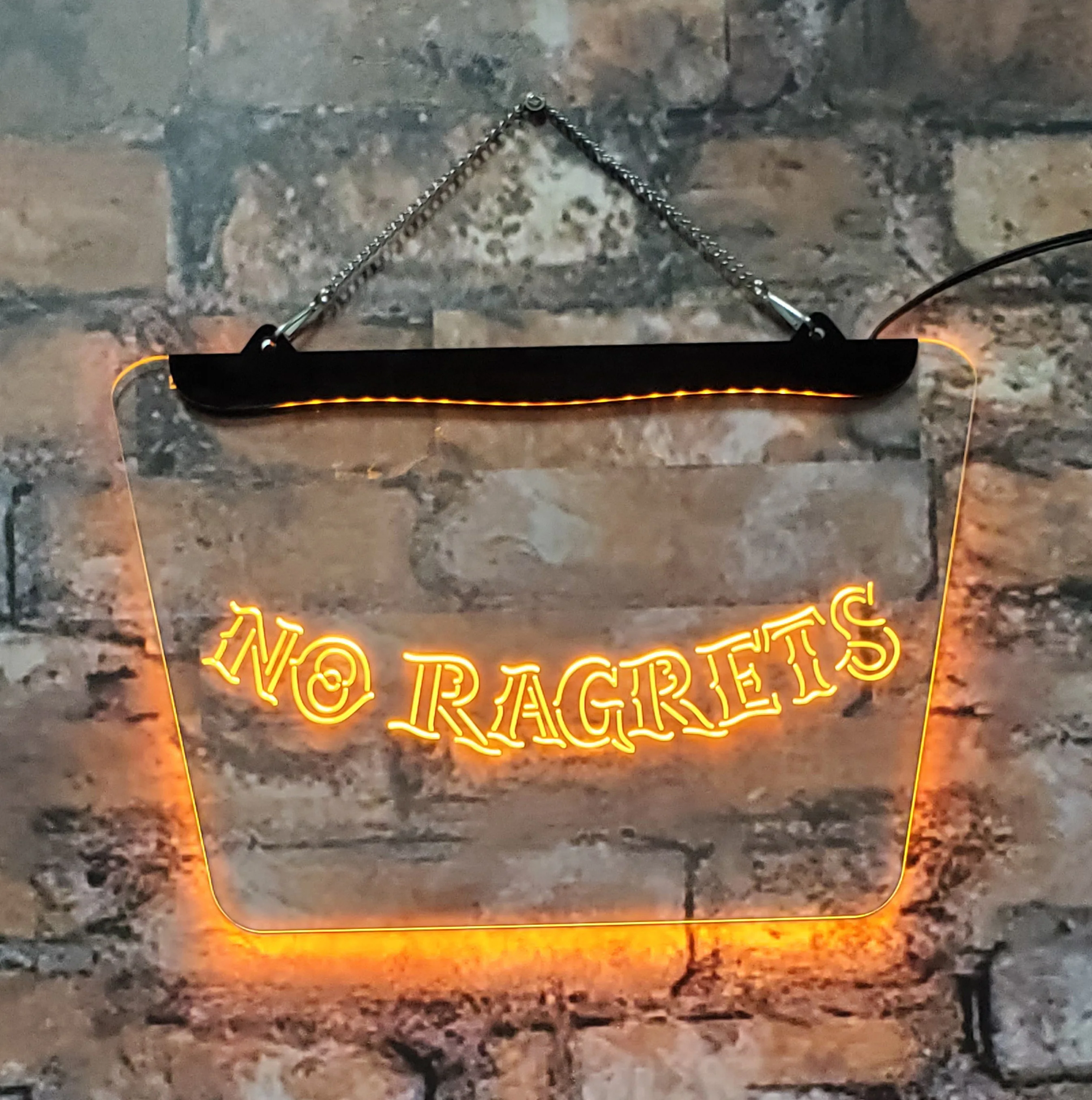 

No Ragrets Tattoo Art Салон красоты LED неоновый 3D резной интерьер декоративное настенное искусство для домашнего бара KTV аркада Праздничные подарки для вечеринки