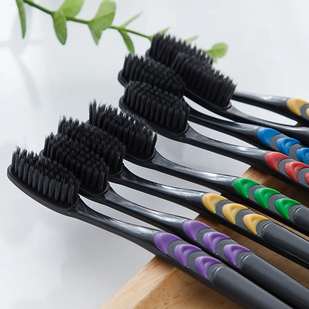 

20Pcs Soft Bristle Bamboo Characoal Fiber Toothbrush Deep Cleansing Travel Sized Wheat Straw Handle Healthy Daily Use