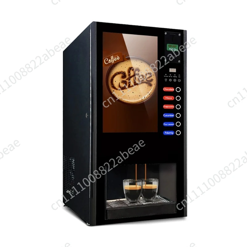 Freshly Brewed Fully Automatic Dispenser Coin Payment System Hot Commercial Coffee Vending Machine with Automatic Cup Dispenser