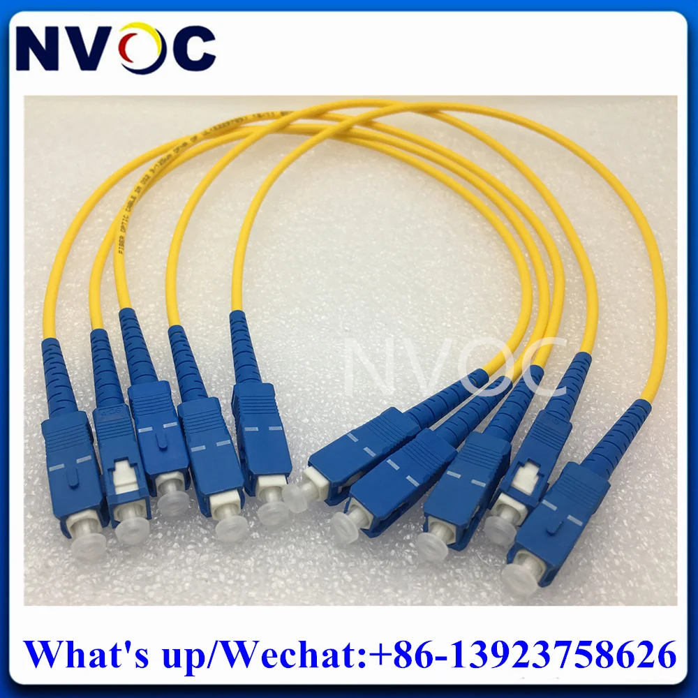 100Pcs SM SX 3mm 0.4Meters 9/125um PVC G652D SC-SC/UPC Fiber Optic Patch Cord,Single Mode,Simplex 0.5M SC-SC Optic Fiber Jumper