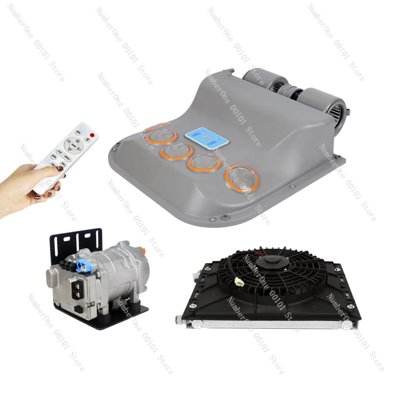 Hidden excavator parking electric frequency conversion air conditioner 24V car truck bed car harvester vehicle refrigeration