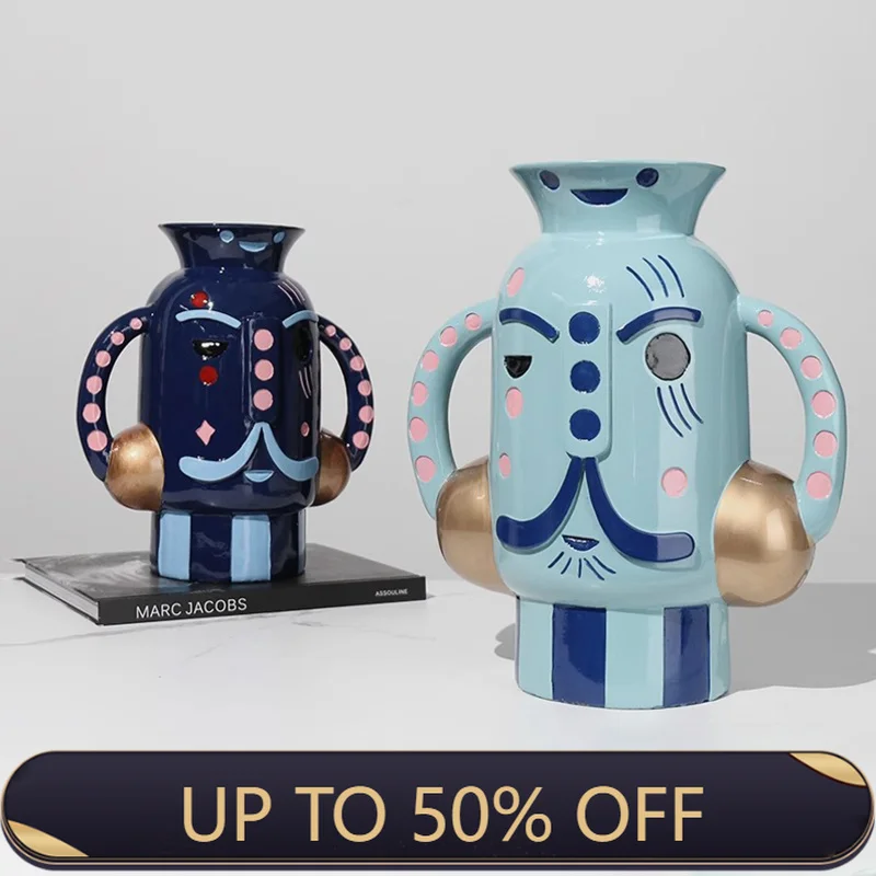 Nordic Flower Vase Modern Design Bottle Garden Flowerpot Elegant Table Decoration Accessories For Home