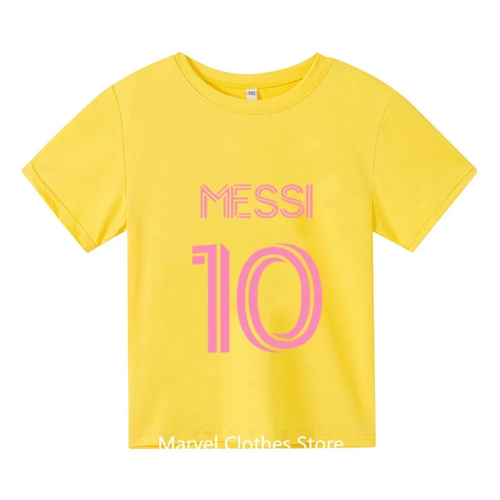 Messi Tshirt Kids football star printed children\'s clothing children\'s summer short-sleeved T-shirt casual tops