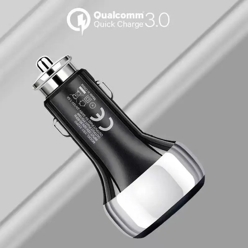 

Fast Charging Car Charger QC3.0+PD30W 2-Port Phone Charger Adapter Portable Auto Charger Car Electrical Appliances