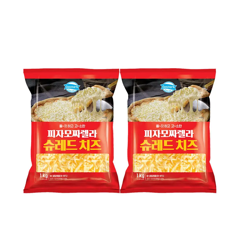 [Tienda oficial de Dongwon] Dongwon Danimarca Pizza Mozzarella Queso triturado 99% 1 kg X 2 paquetes (Total 2 kg) Gran capacidad