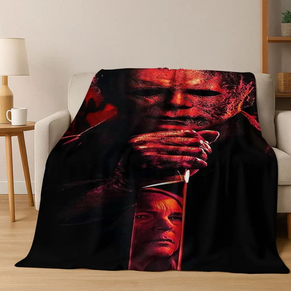 الرعب تشاكي Pennywise مهرج هالوين المنشار فريدي كروجر الفانيلا بطانية لينة بطانية دافئة لغرفة النوم غرفة المعيشة السرير نزهة