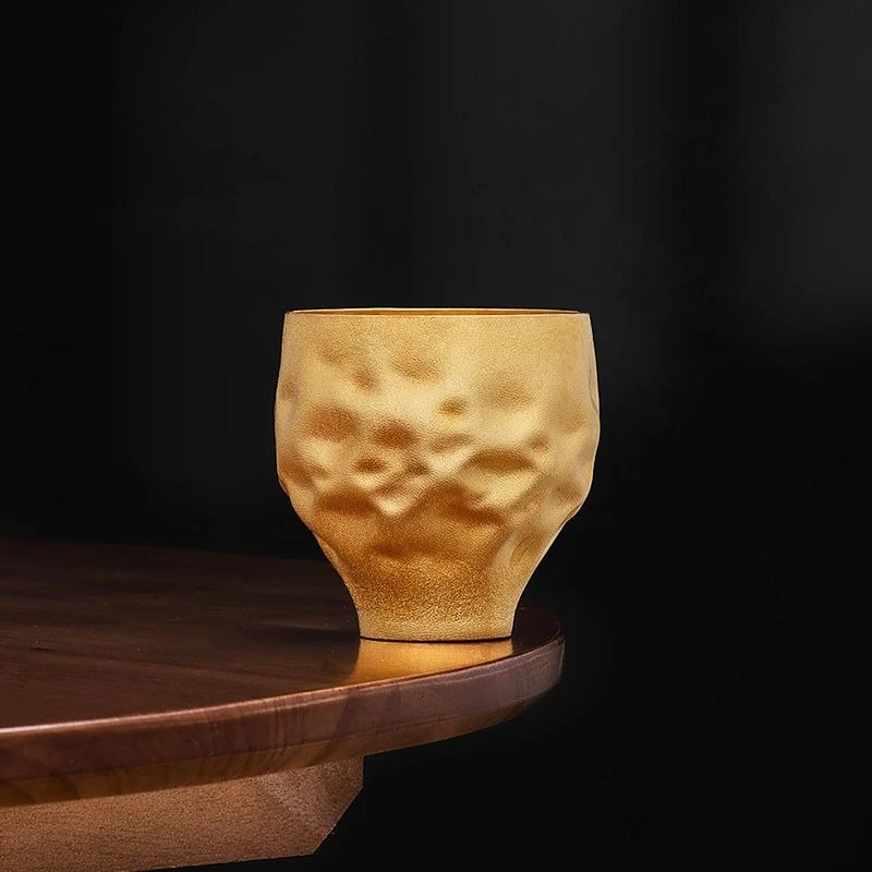 

Full 999 gold-plated handmade master cup teacup wine cup large 240ml household pure cup