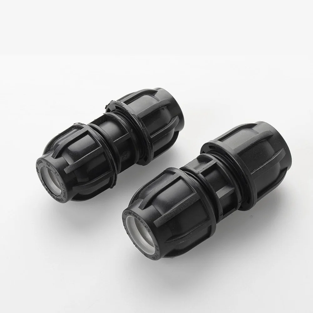 PE Water Pipe Connector Fittings 20/25/32/40/50mm Water Tube Direct Quick Valve Connector Connector 1 Pc
