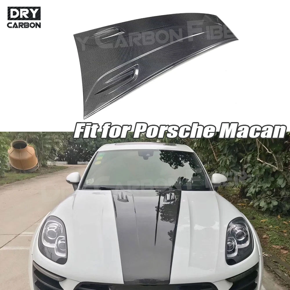 

Carbon Fiber Engine Hood Air Flow Vent Fender Decal Auto Decoration Sticker For Porsche Macan 2014-2018 FRP