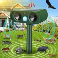 Ultrasonic Cat Dog Repellant Outdoor Solar Power Charging Garden Repellers Cat Deterants Waterproof Animal Deterrents