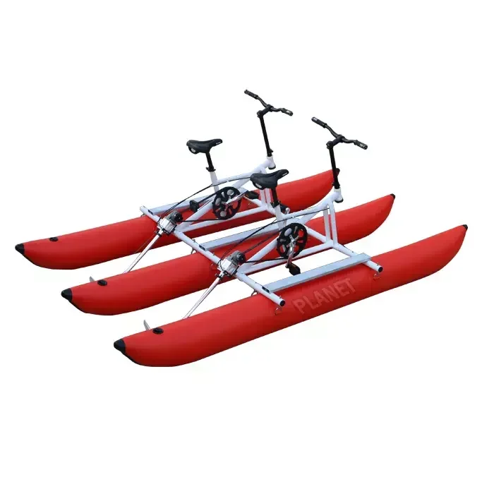 Commercial High Quality Inflatable Water Bike Inflatable Pontoon Water Bike For Outdoor Activity