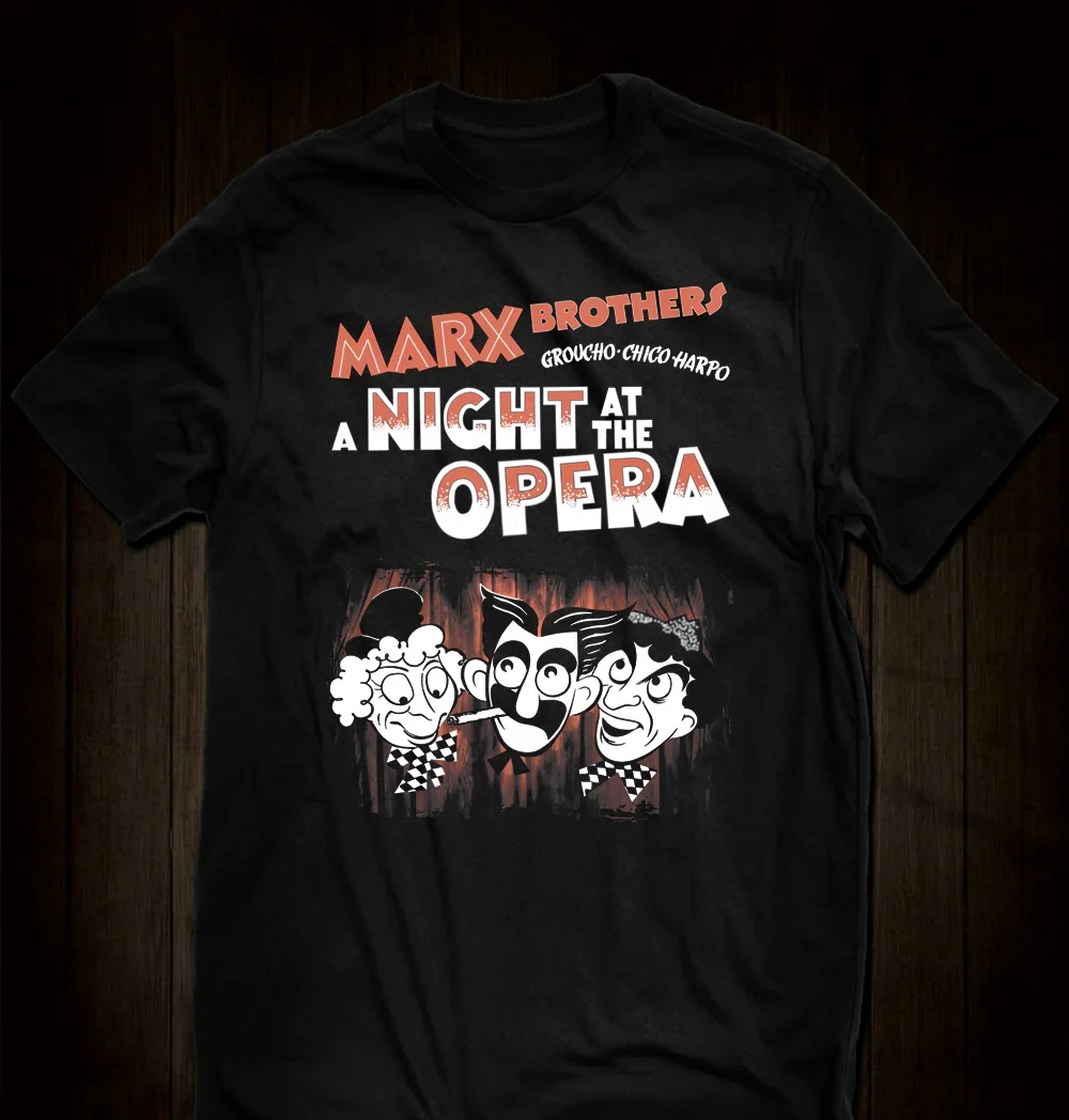 Marx Bros. A Night At The Opera Shirt Classic Black Unisex Size S-5XL LI876