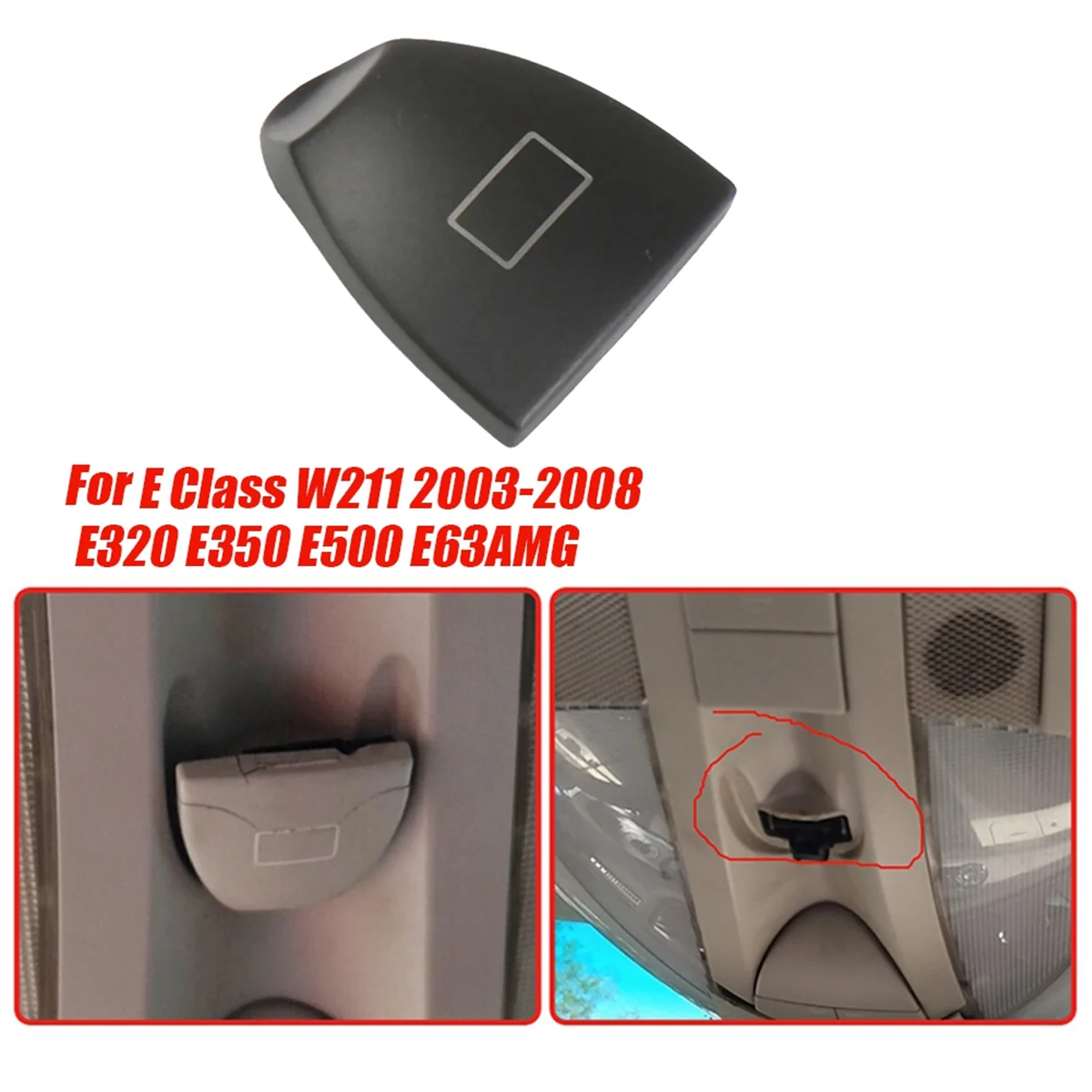 Car Overhead Sunroof Switch Button Trim Cover A2118200923 for E Class W211 2003-2008 E320 E350 E500 E550 A