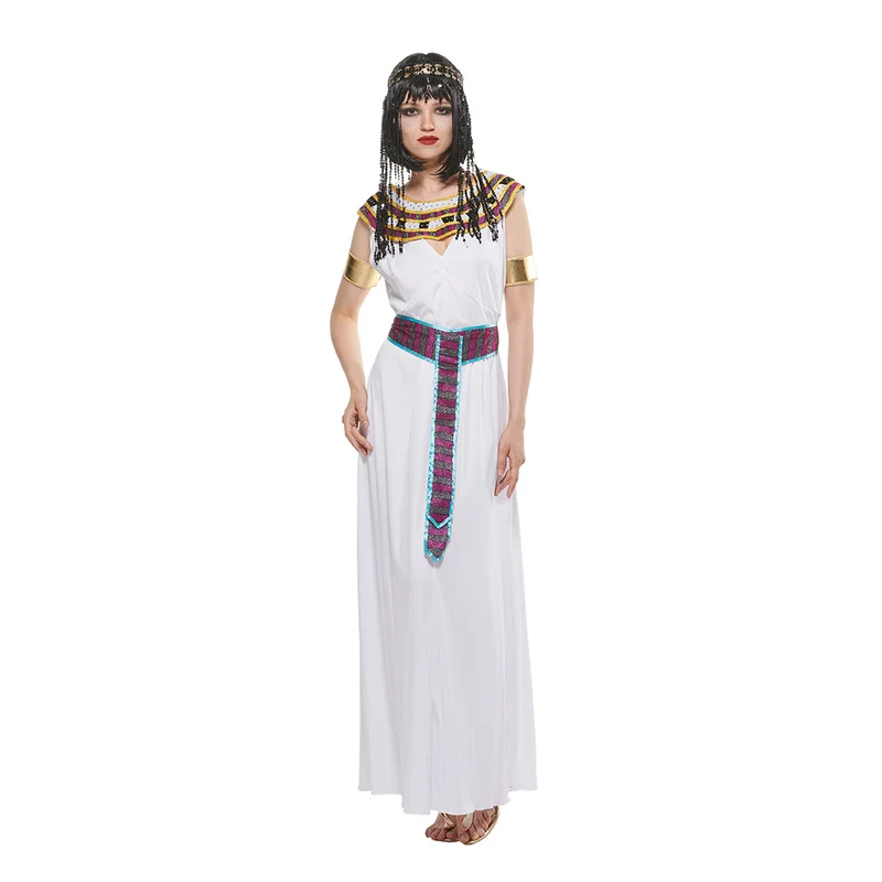 Ancient Egyptian Queen Halloween Costume for Women Cleopatra Cosplay Female Pharaoh Halloween Party Suit Carnival Easter Purim