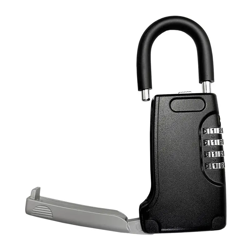 B67C Key Lock Box Outdoor With Code Wall Mount 4 Digits Combination Lockbox For Spare Keys Outside Waterproof Outdoor Key Hider