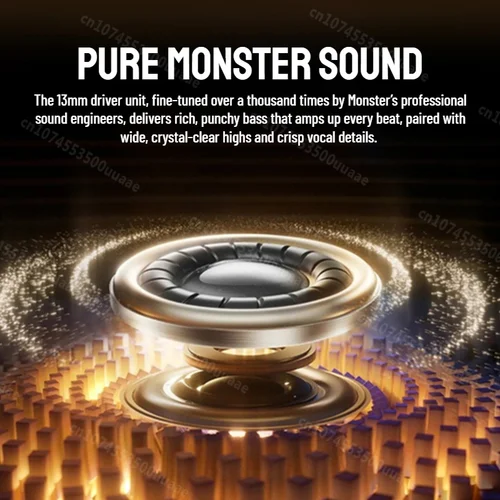 Imagen 2 del producto Monster XT05 auriculares inalámbricos Bluetooth 5,4 en la oreja auriculares inalámbricos TWS auriculares deportivos Bluetooth para iPhone Samsung Xiaomi