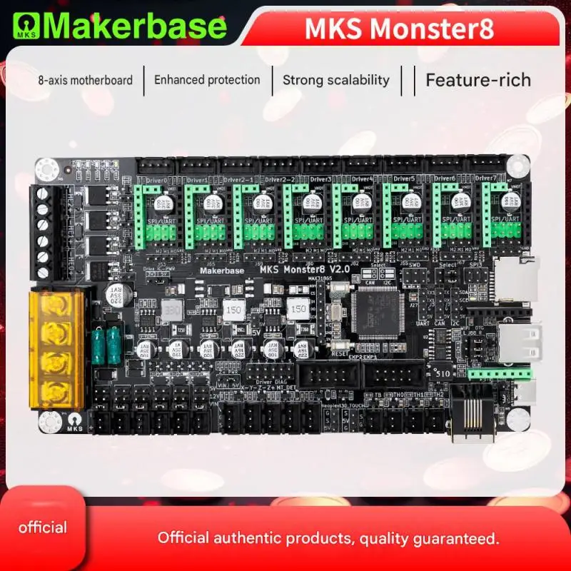 MKS Monster8 V2.0 3D printer motherboard, a 32-bit 8-axis main controller for the Voron printer