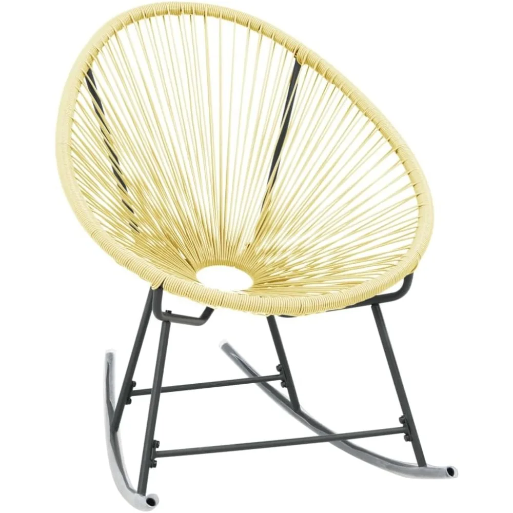 

Outdoor Chair – Comfortable and Stylish Poly Rattan Outdoor Chair in Beige Color – Easy-Clean, Weather-Resistant, and Durable