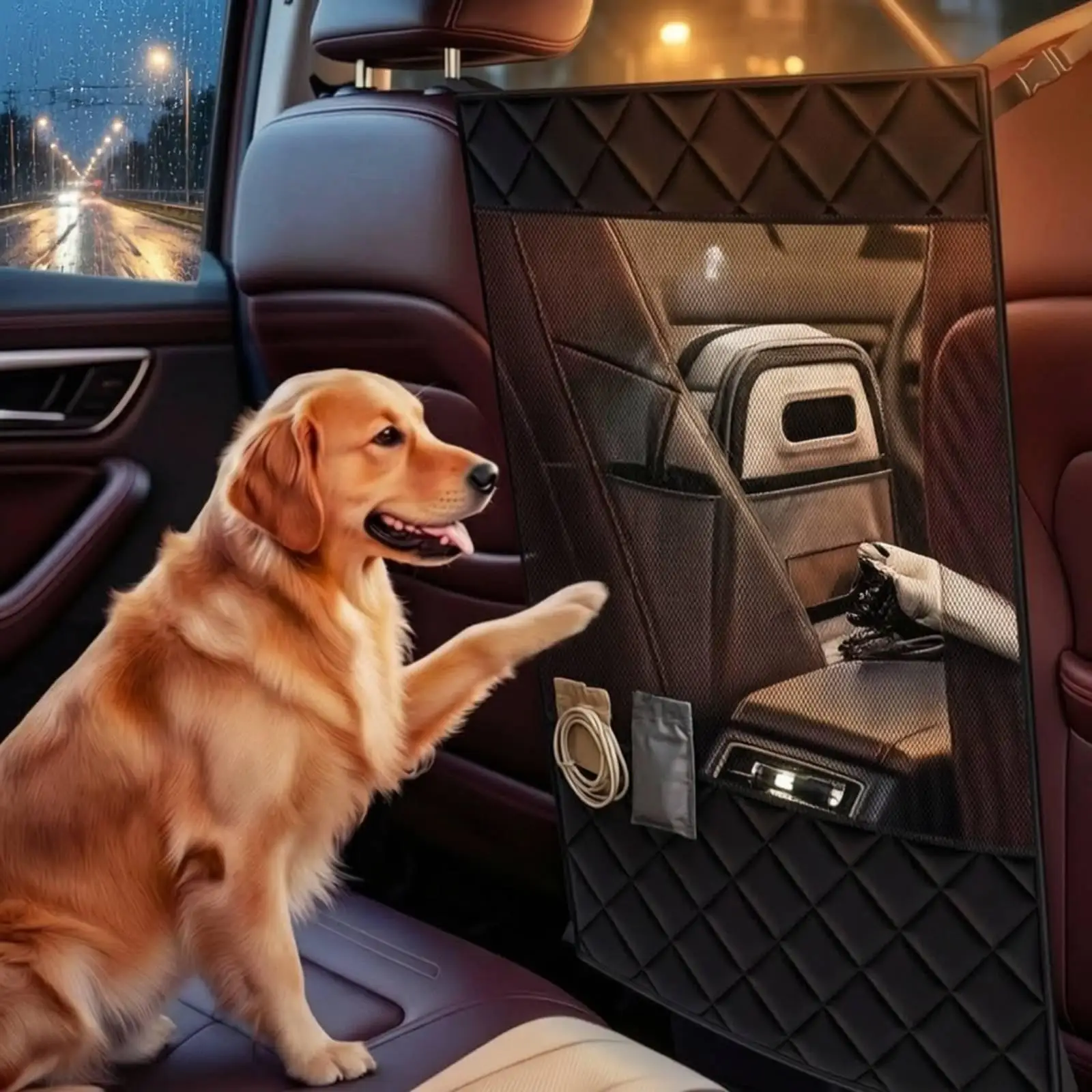 Car Pet Isolation Net Tool-Tool-Optional Divider Sturdy for Road Trips