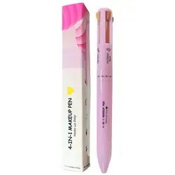 4 in 1 Makeup Pen Long Lasting Travel Daily Easy To Carry Lip Eye Make Up Cosmetics For Highlighter Eye Brow Lip Liner