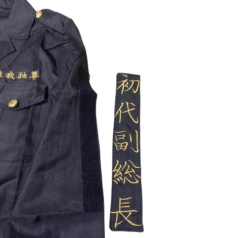 L2025l جديد أنيمي طوكيو المنتقمون تأثيري حلي ميكي مانجيرو سانو كين التطريز سترة معطف طوكيو مانجي عصابة تأثيري موحدة