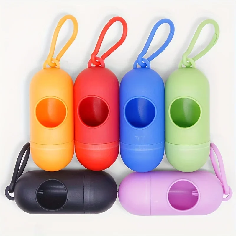 Pill Shaped Poop Bags Dispenser Garbage Holder Dispenser Pet Supplies For Dogs Collars And Leashes