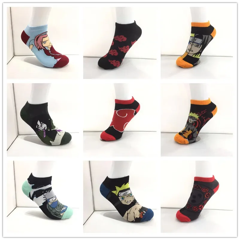 Naruto Anime Ninja Sock for Men Women Sasuke Sakura Kakashi Orochimaru Akatsuki New Casual Breathable Sweat-wicking Cool Gift