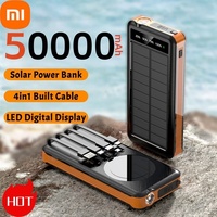 Xiaomi 50000mAh portable solar Power Bank PD22.5W ultra fast charging built-in four wire PowerBank  For iPhone Huawei Samsung