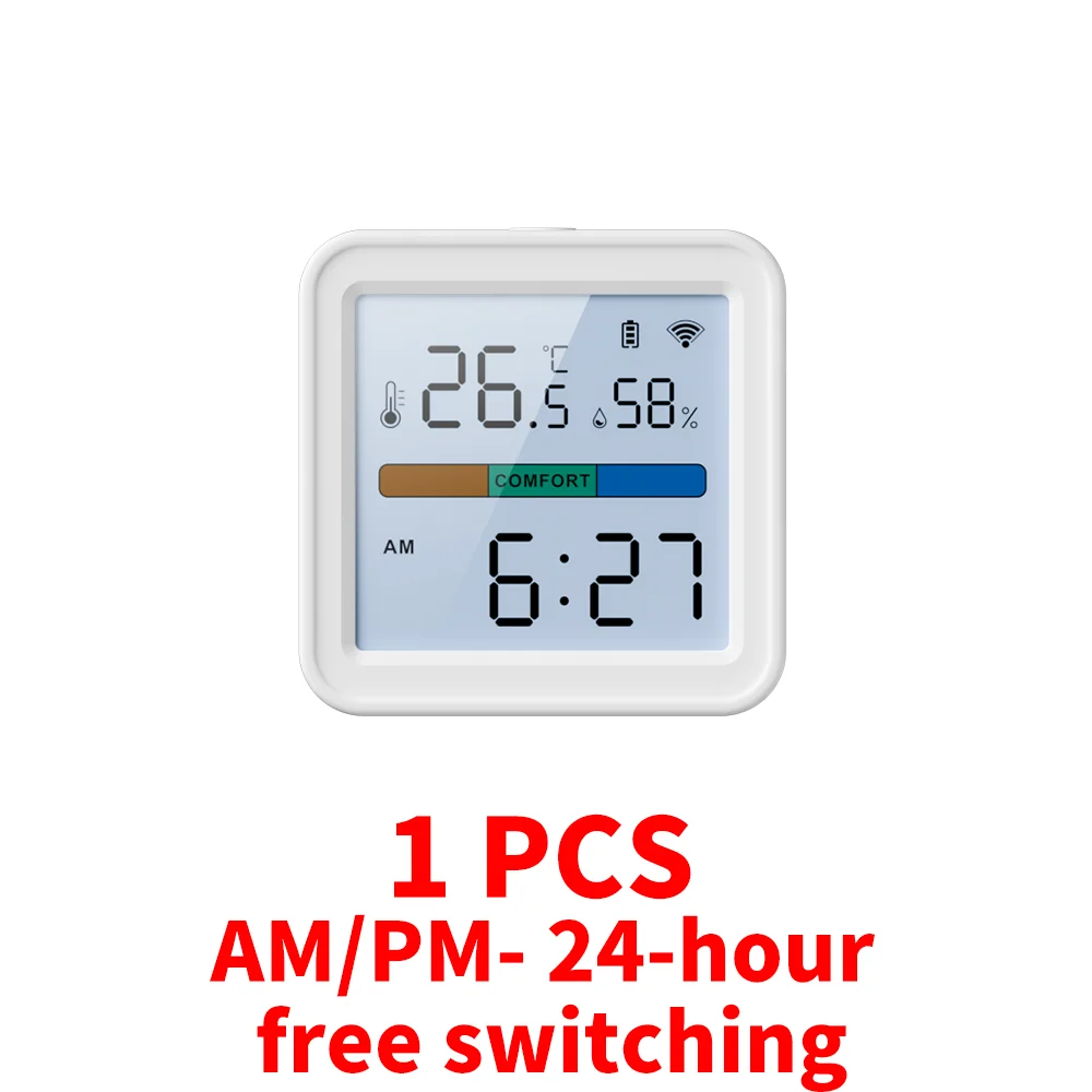 Tuya Zigbee WiFi Temperatur Feuchtigkeit Sensor Hygrometer Thermometer Detektor Smart Leben Fernbedienung Unterstützung Alexa Google Hause