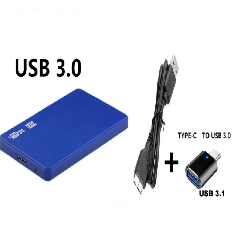 Kotak hard drive seluler plastik SATA3 ke USB, hard drive seluler USB 3.0, kotak hard drive mekanis solid-state, kotak hard drive SATA