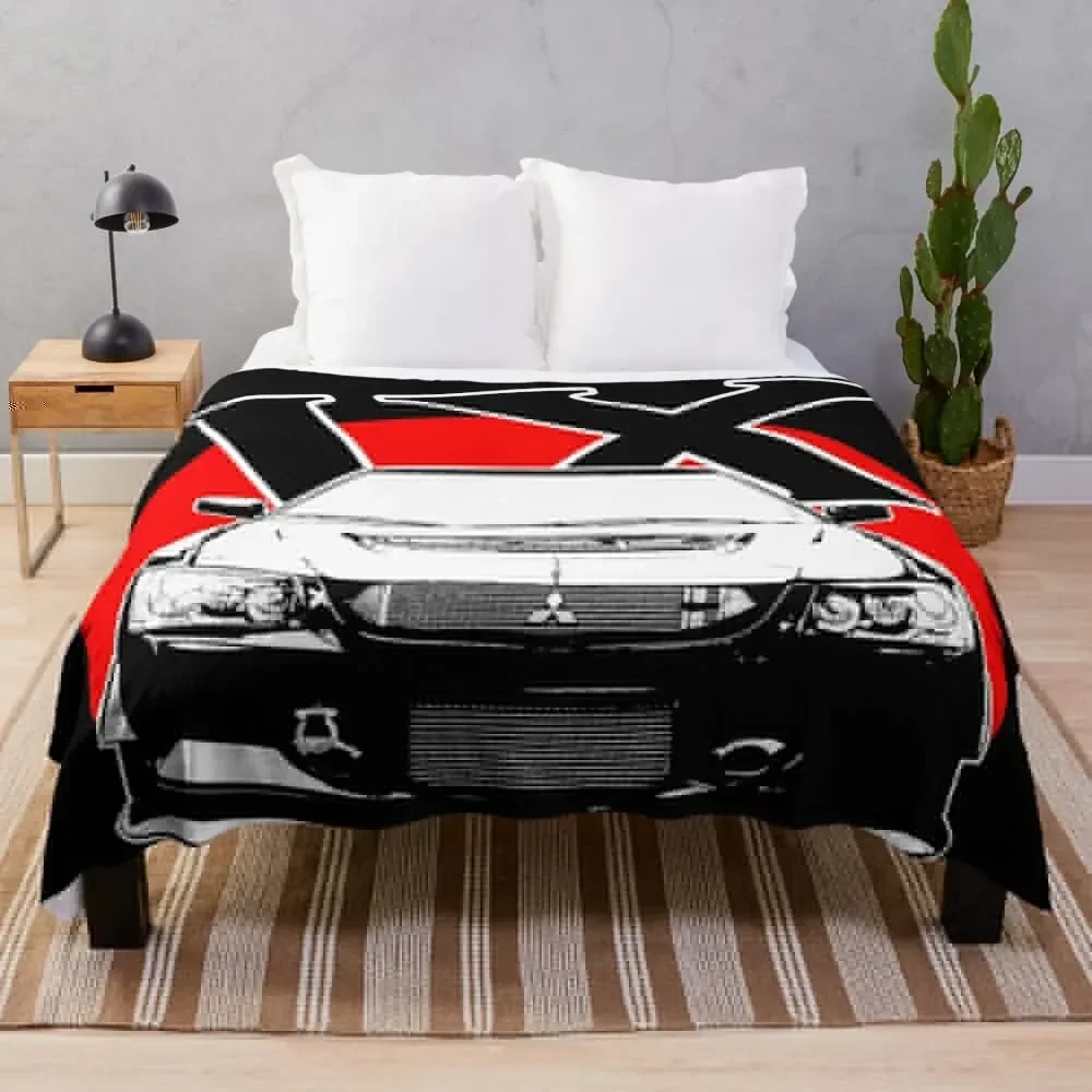 

The Evo IX Front View 2 Throw Blanket Luxury Brand Luxury St Blankets