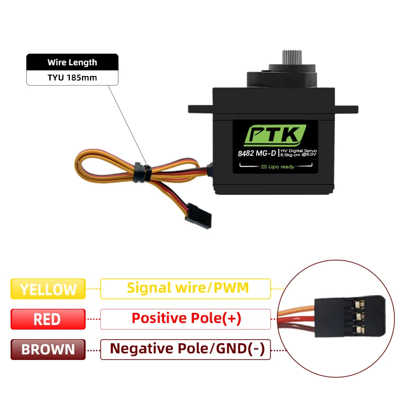 PTK&VOTIK 8482 MG-D 18g Digital Servo Metal Gear for EPO plane Glider RC Model Airplane Robot Hitec HS-82 same level