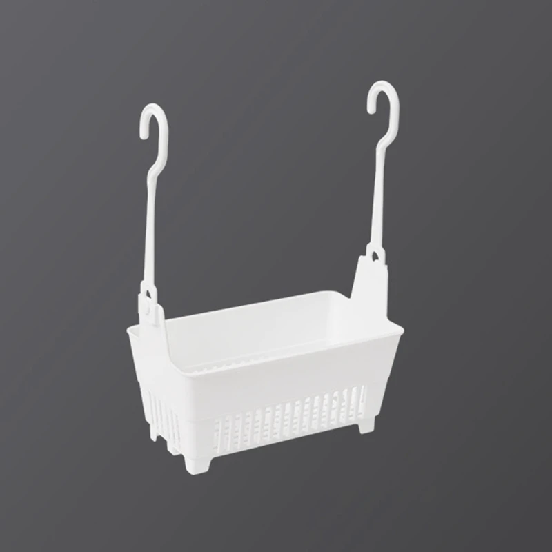 Sundries Hanging Basket Storage Drain Bag Shower Baskets with Hook Makeup for Kitchen Bathroom