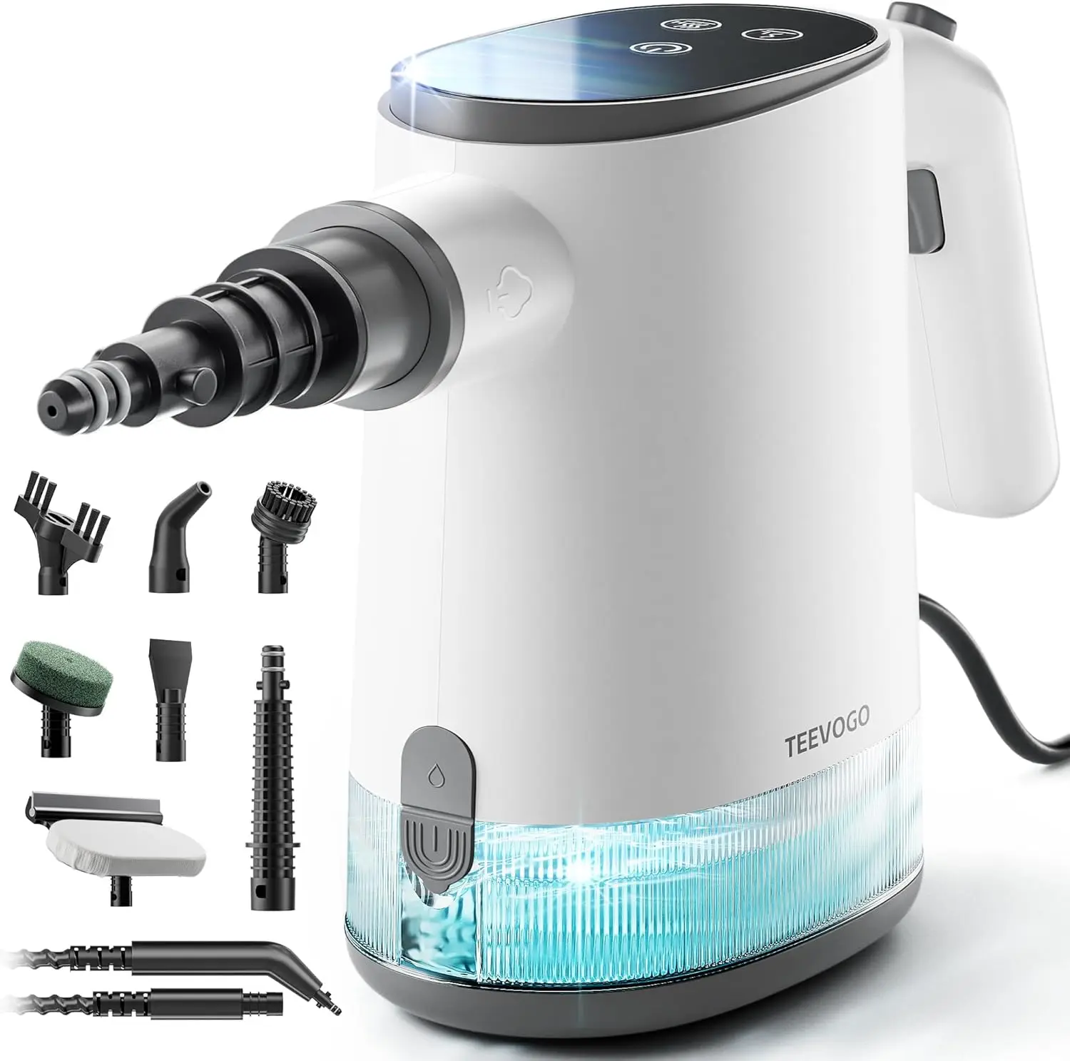 

Portable Steam Cleaner, 15s Fast Heat, Adjustable Pressure, 650mL Tank for Home Kitchen Car Multi-Surface