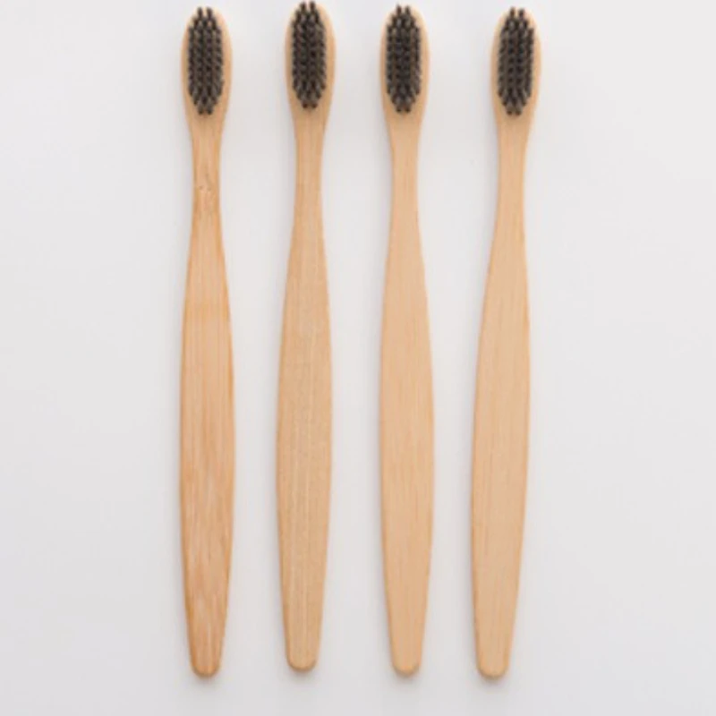 

1pc Disposable Toothbrush Pure Bamboo Wooden Natural and Environmentally Friendly Bamboo Toothbrush Soft Fur Travel Toothbrush