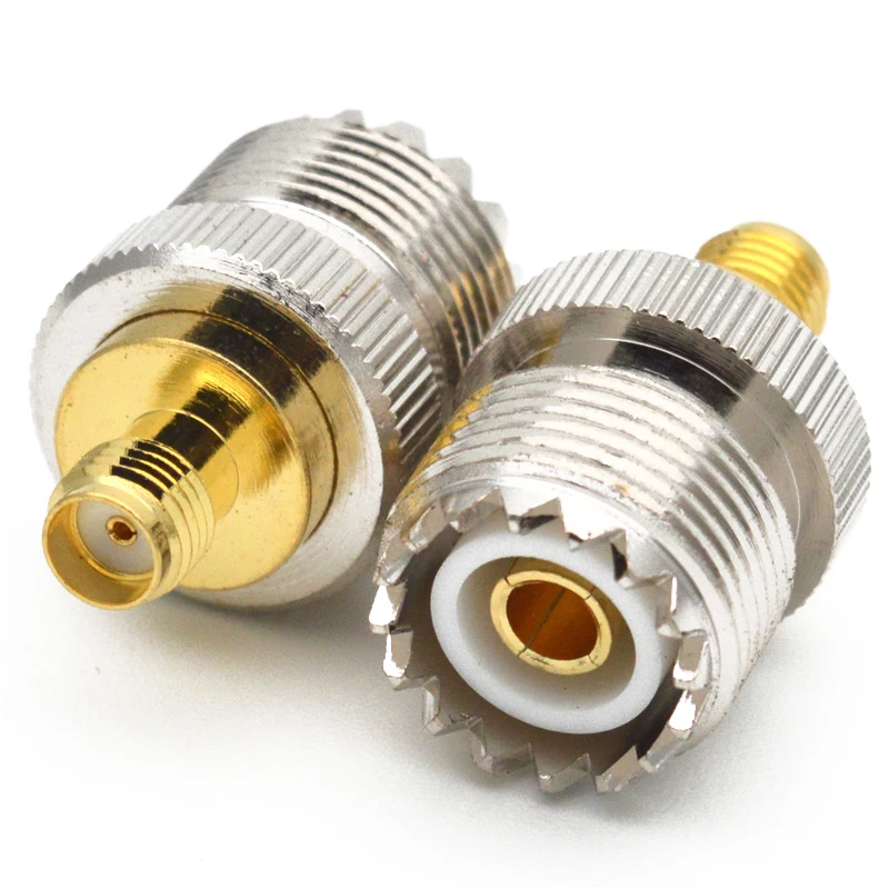 1PC UHF żeńskie do SMA Adapter żeński RF złącze koncentryczne adaptery UHF do SMA złącze SO239