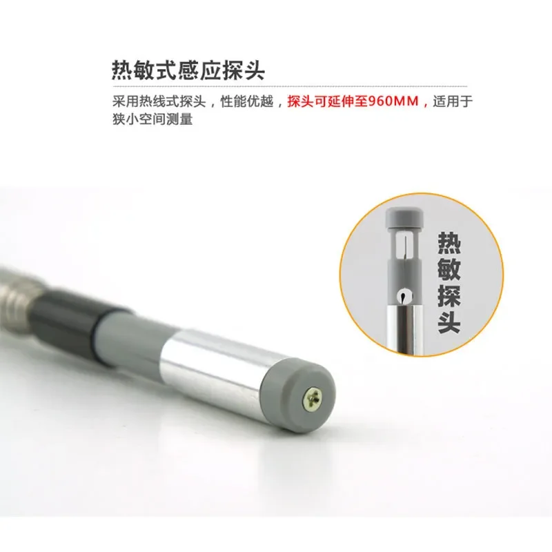 Digital Anemometer Air Velocity Volume Temperature Meter Handheld Wind Speed Tester Gauge Tool