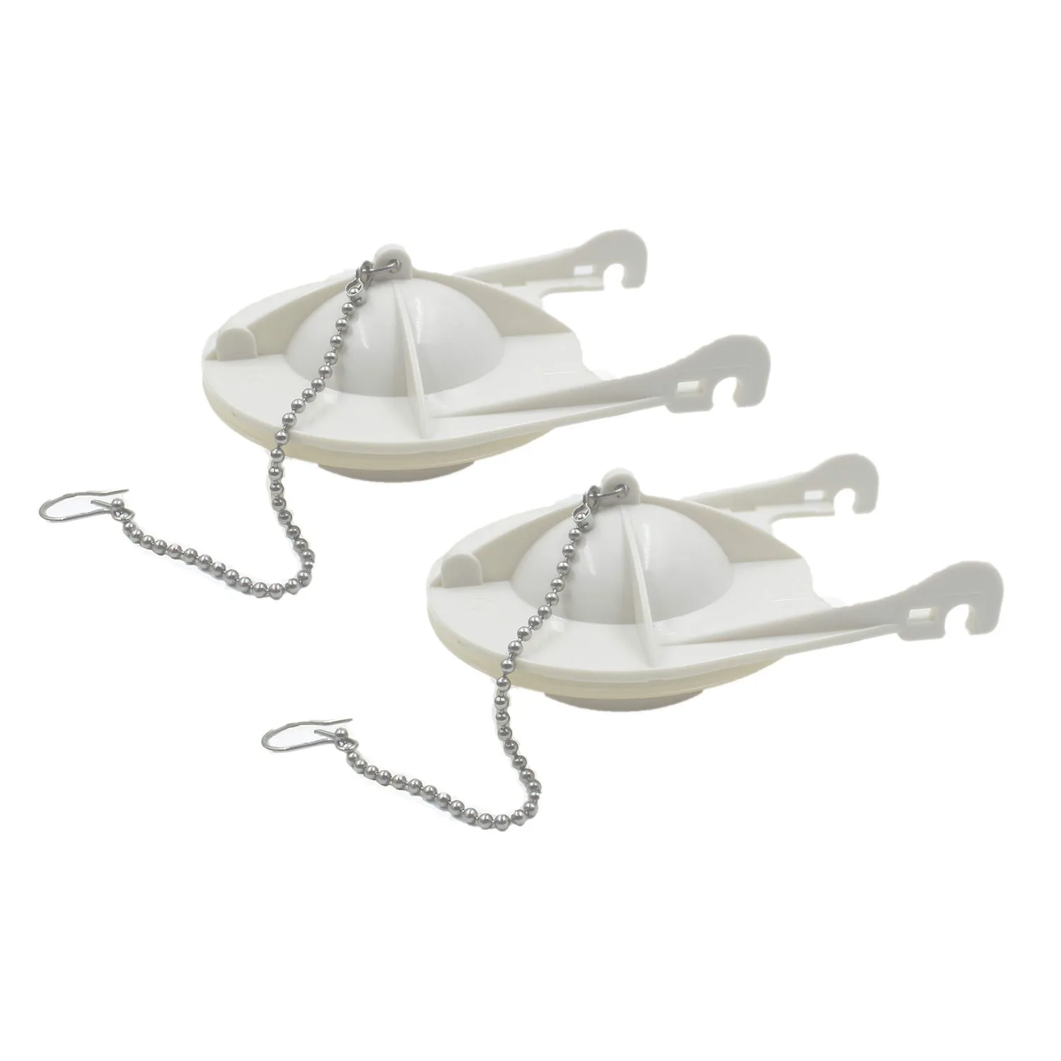 صمام دافق بديل للمرحاض مقاس 3 بوصات متوافق مع المعايير الأمريكية يتضمن سلسلة وخزان عائم باللون الأبيض مكون من قطعتين #2