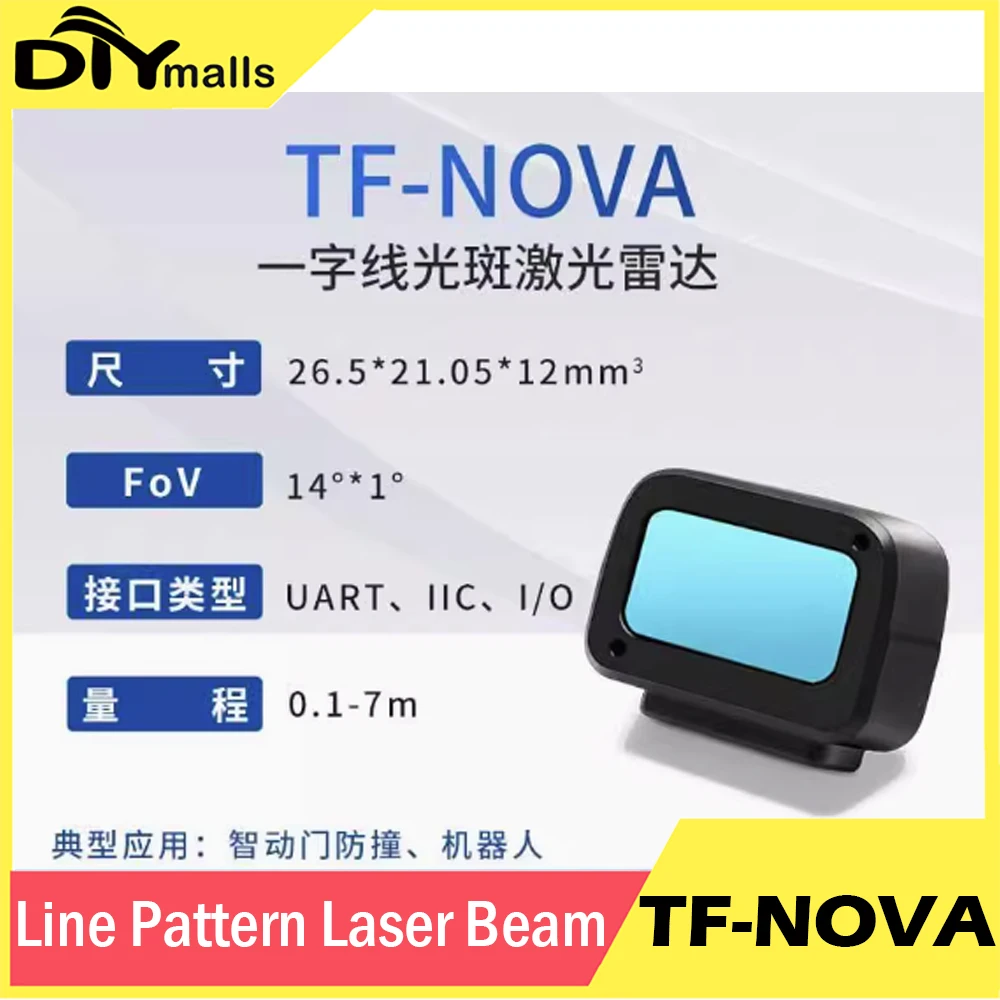 Benewake TF-NOVA LiDAR Rangefinder PToF Sensor UART IIC I/O 0.1m-14m Range Area Detection Line Pattern Laser Beam Lidar