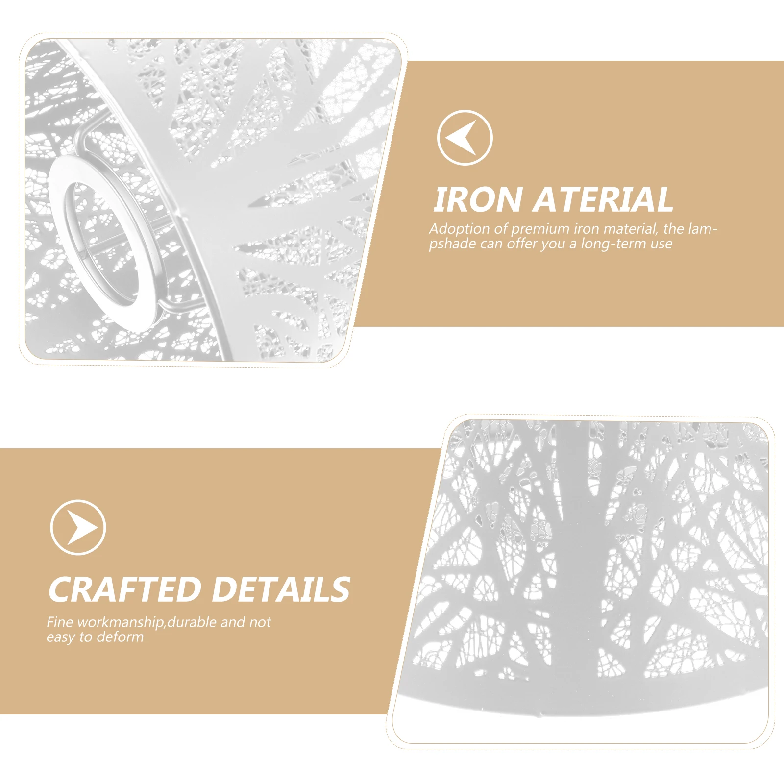 

1pc Eye-Friendly Iron Lampshade Black Metal Round Wall Hollowed-Out Tree Shadow Dust-Proof Durable Decorative Forest Style Table