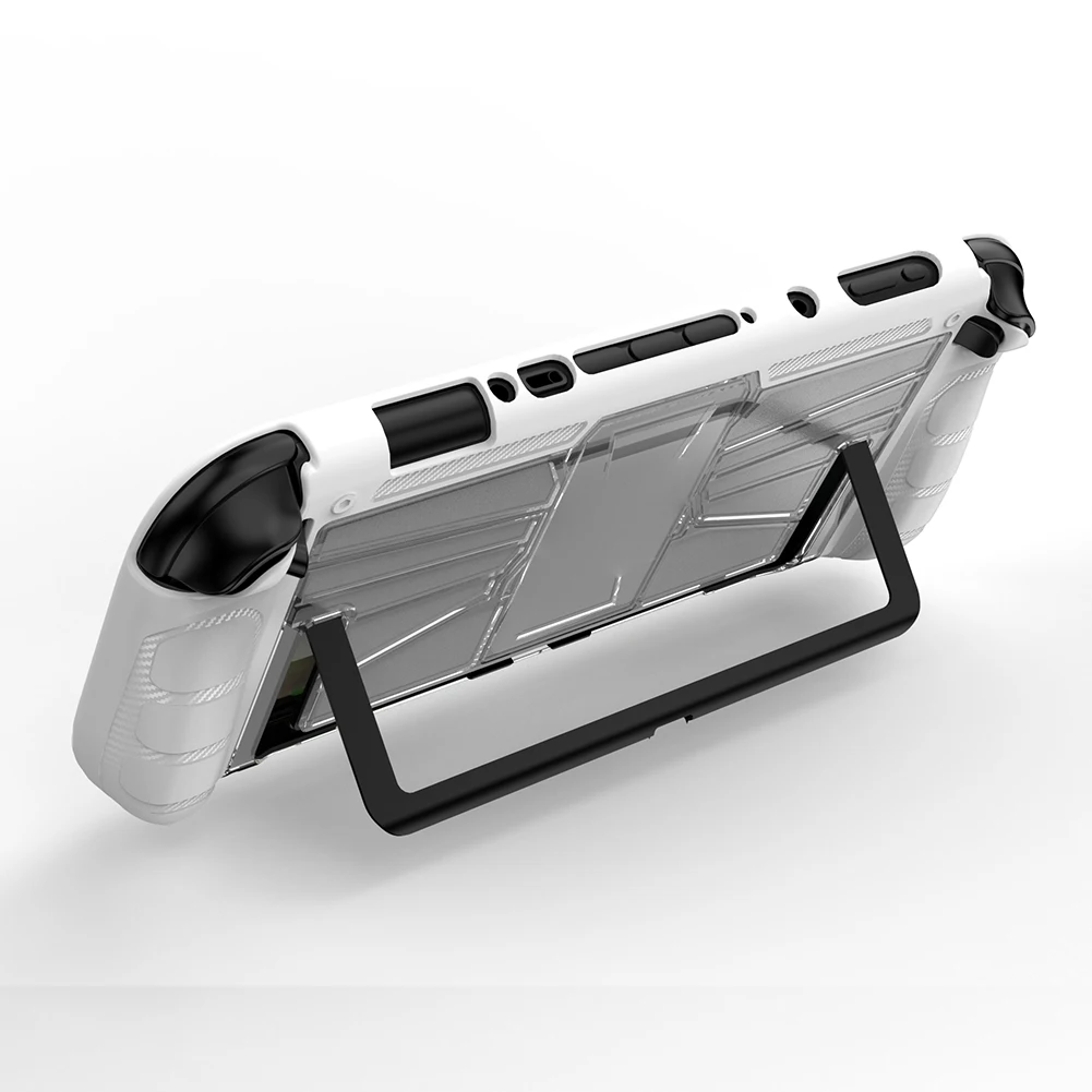 닌텐도 스위치 2 2025 용 보호 케이스 스탠드 구멍 게임 액세서리가있는 스위치 2 콘솔 용 TPU + PC 휴대용 커버