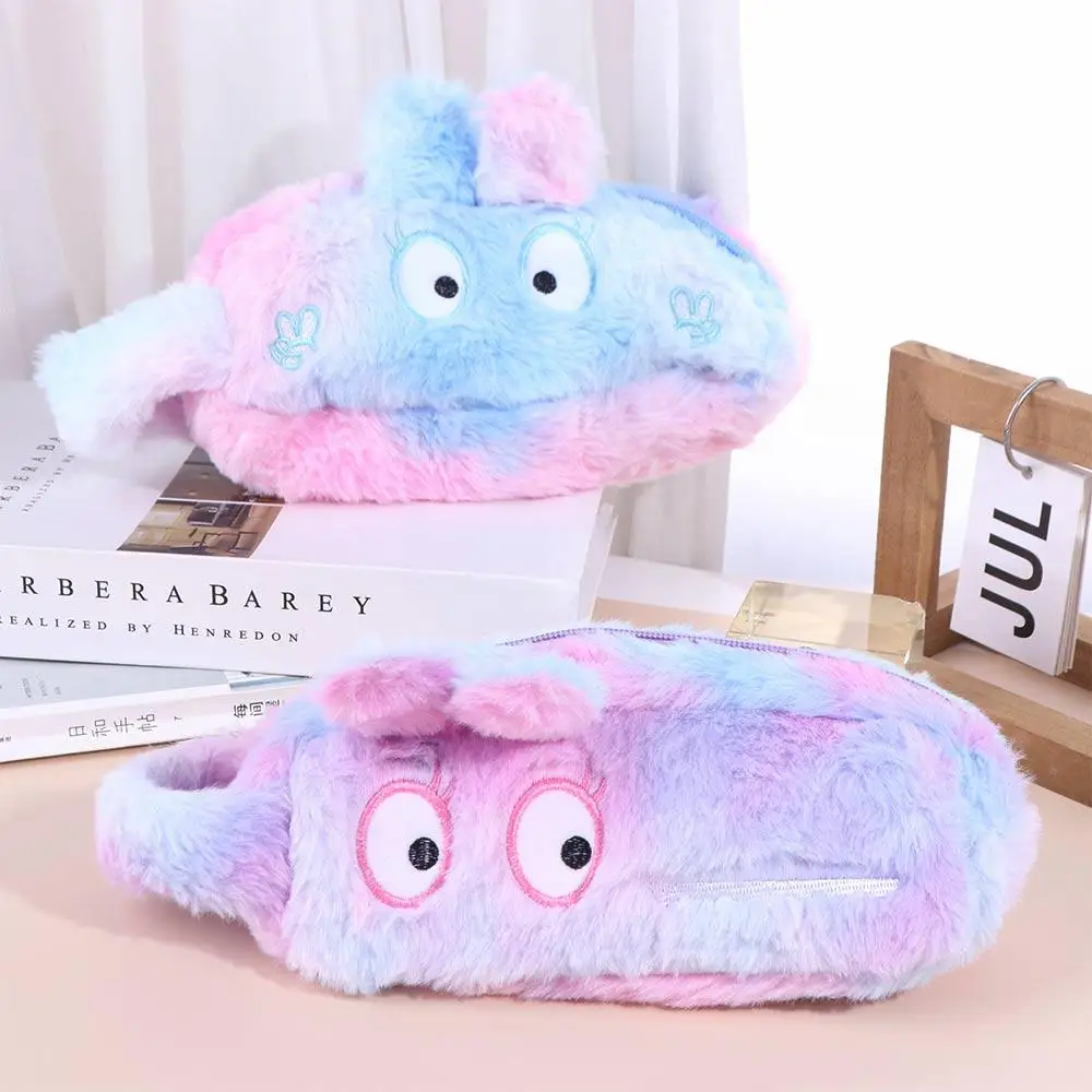 Милая плюшевая сумка, плюшевый пенал, грязезащитный пенал большой емкости, портативный плюшевый мешок для ручек с героями мультфильмов Kawaii, сумка для ручек-подростков, девочек и мальчиков