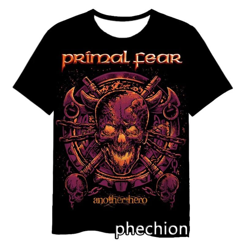 phechion New Fashion Men/Women Primal Fear Band 3D Print Short Sleeve T-Shirt Casual Hip Hop Summer T Shirt Tops S257