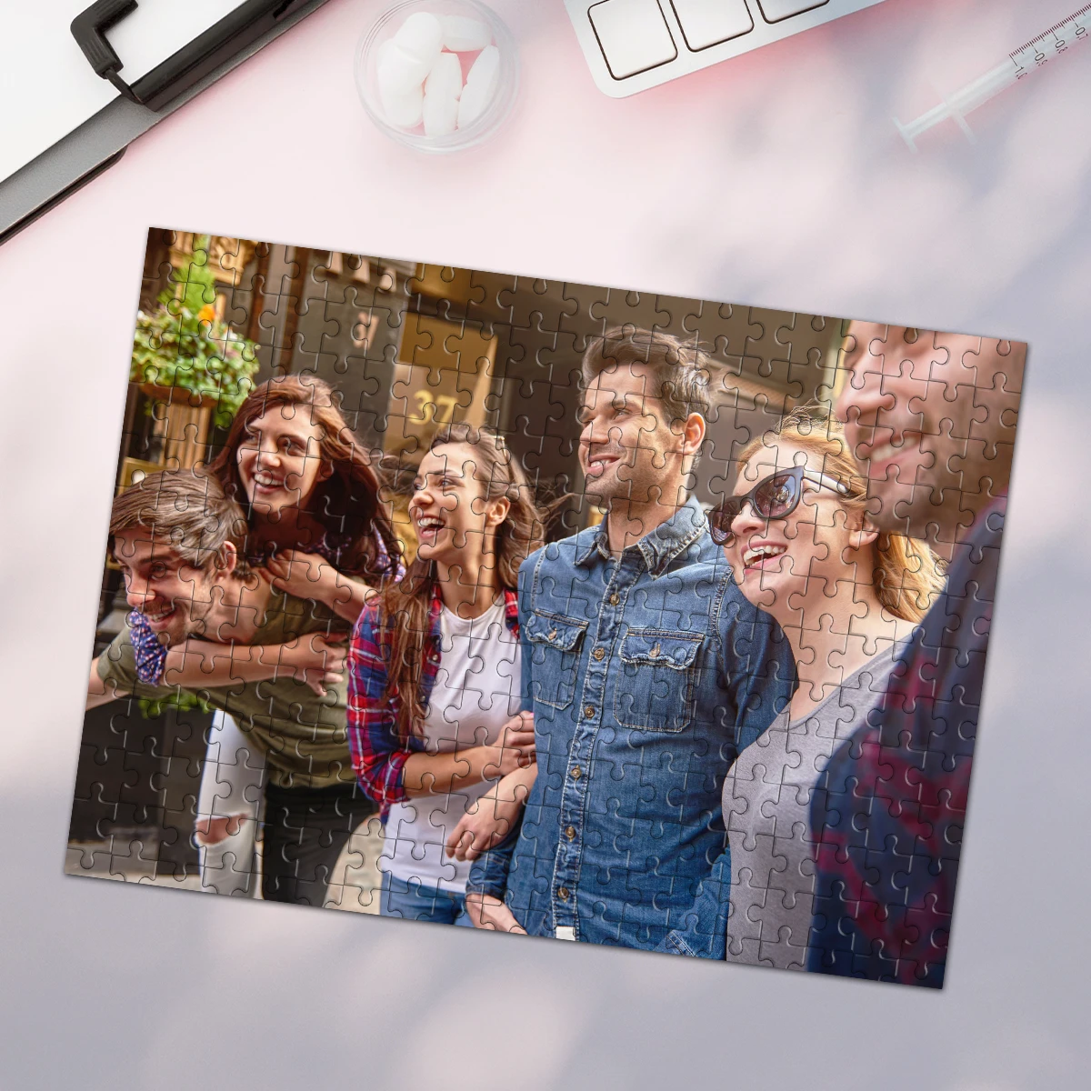 35/300/500/1000pcs Personalized Custom Photo Puzzle Friend Customize Jigsaw Puzzle For CouplesCouples Family Christmas Pet Birth