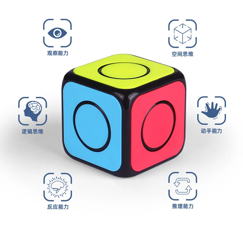 QiYi Six Spot Cube Magic Speed Cube Stickerless Professional Fidget Toys Qiyi Fangyuan Cubo Magico Puzzle