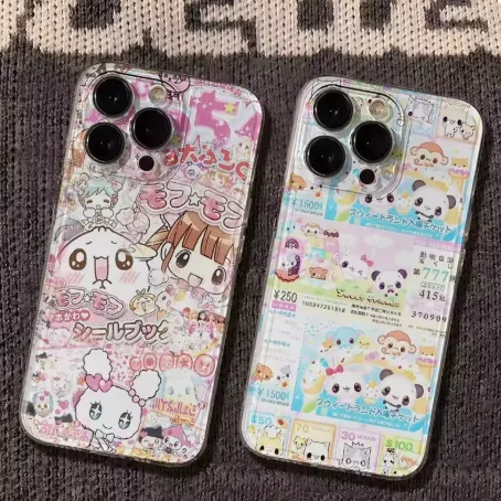 

Милый чехол для телефона с японским аниме-принтом для iPhone 17, 16e, 16, 15, 14, 13, 12, 11 Mini, Air, Pro, Max, X, XR, XS Max, 7, 8 Plus, прозрачный, мягкий