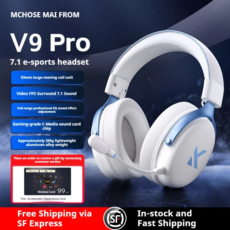 

Mchose Maicong V9 Pro E-Sports гарнитура с три режимами игры Bluetooth компьютер с микрофоном беспроводной Delta