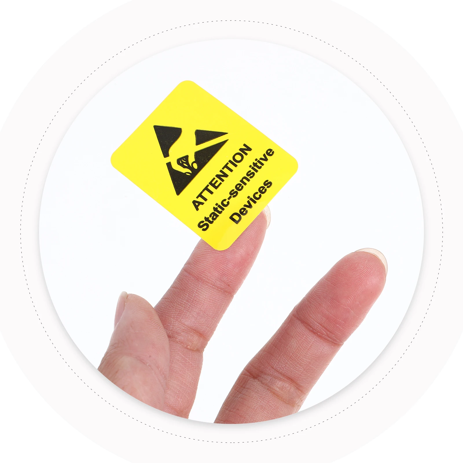 

80pcs Anti-static Labels 40x30mm Strong Adhesive Warning Decals Safety Signs Static Protection Stickers