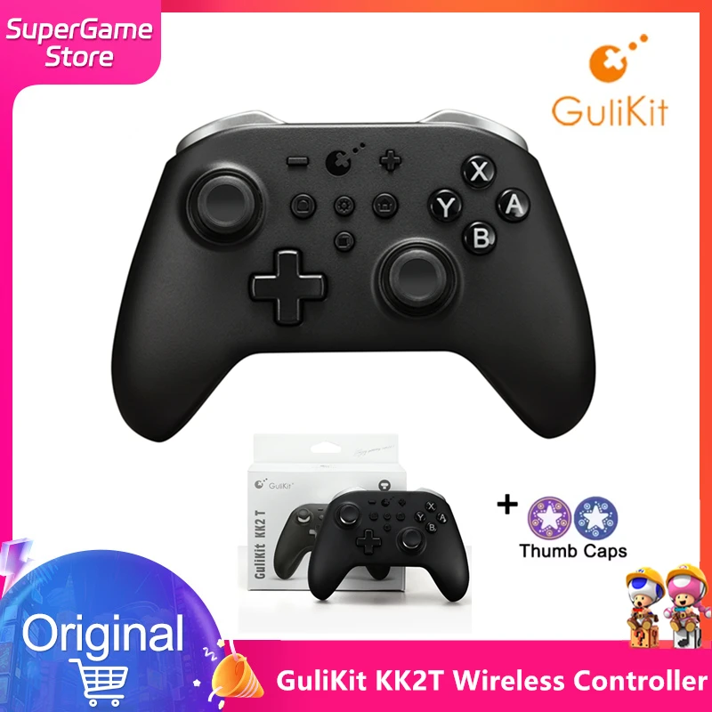 GuliKit KK2T คอนโทรลเลอร์เกมไร้สายบลูทูธพร้อม Anti-Drift TMR จอยสติ๊ก NS09T Gamepad สําหรับ PC/Windows/สวิทช์2/Steam Deck/iOS