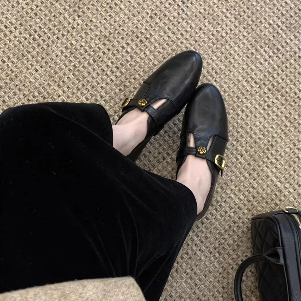 

Винтажные туфли Мэри Джейн для женщин, новые весенние хлопковые туфли на плоской подошве, универсальные осенние туфли.